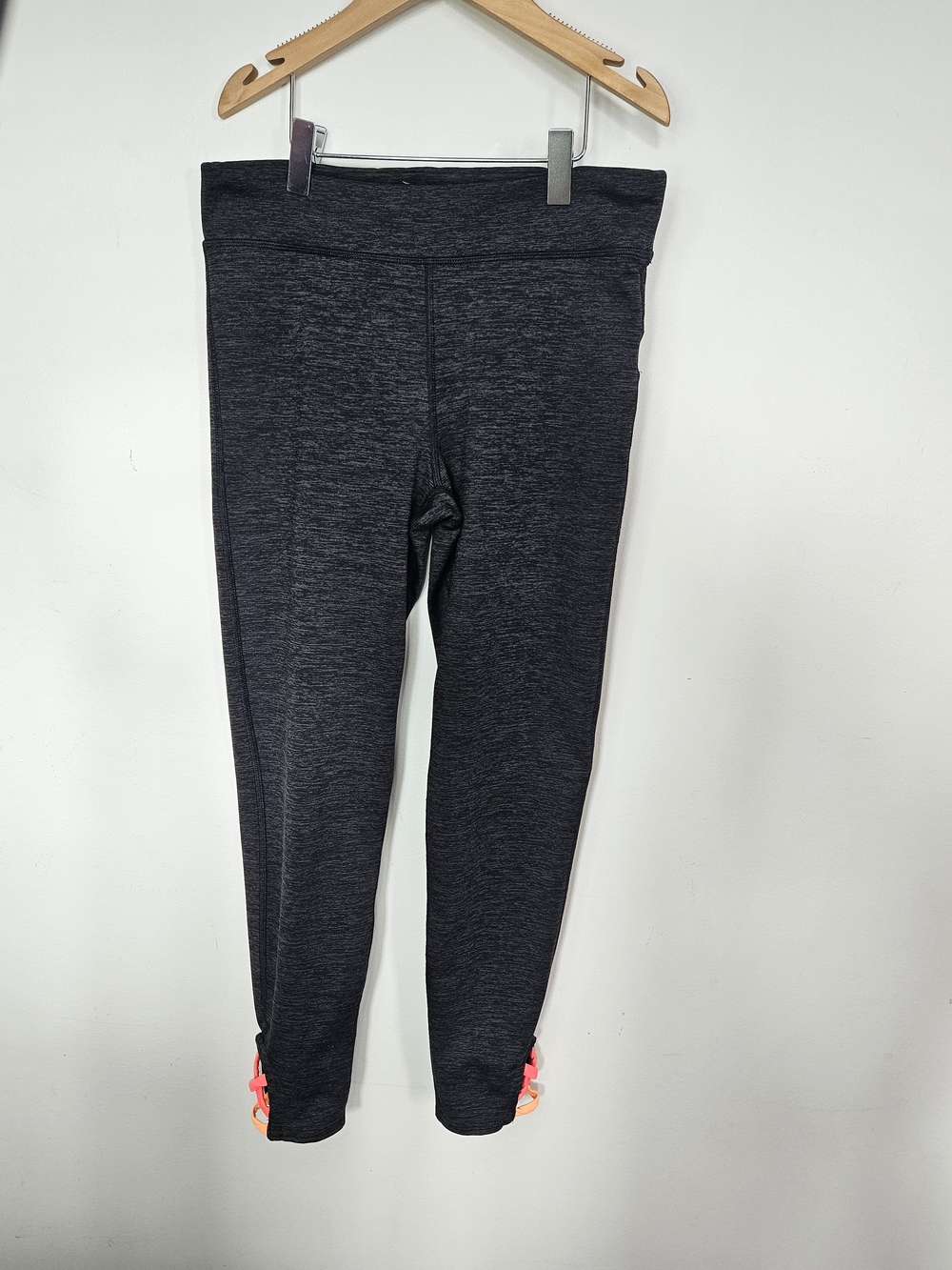 Old Navy Active Girls Go-Dry Grey Leggings Criss Cross Ankle Size XL 14🔥